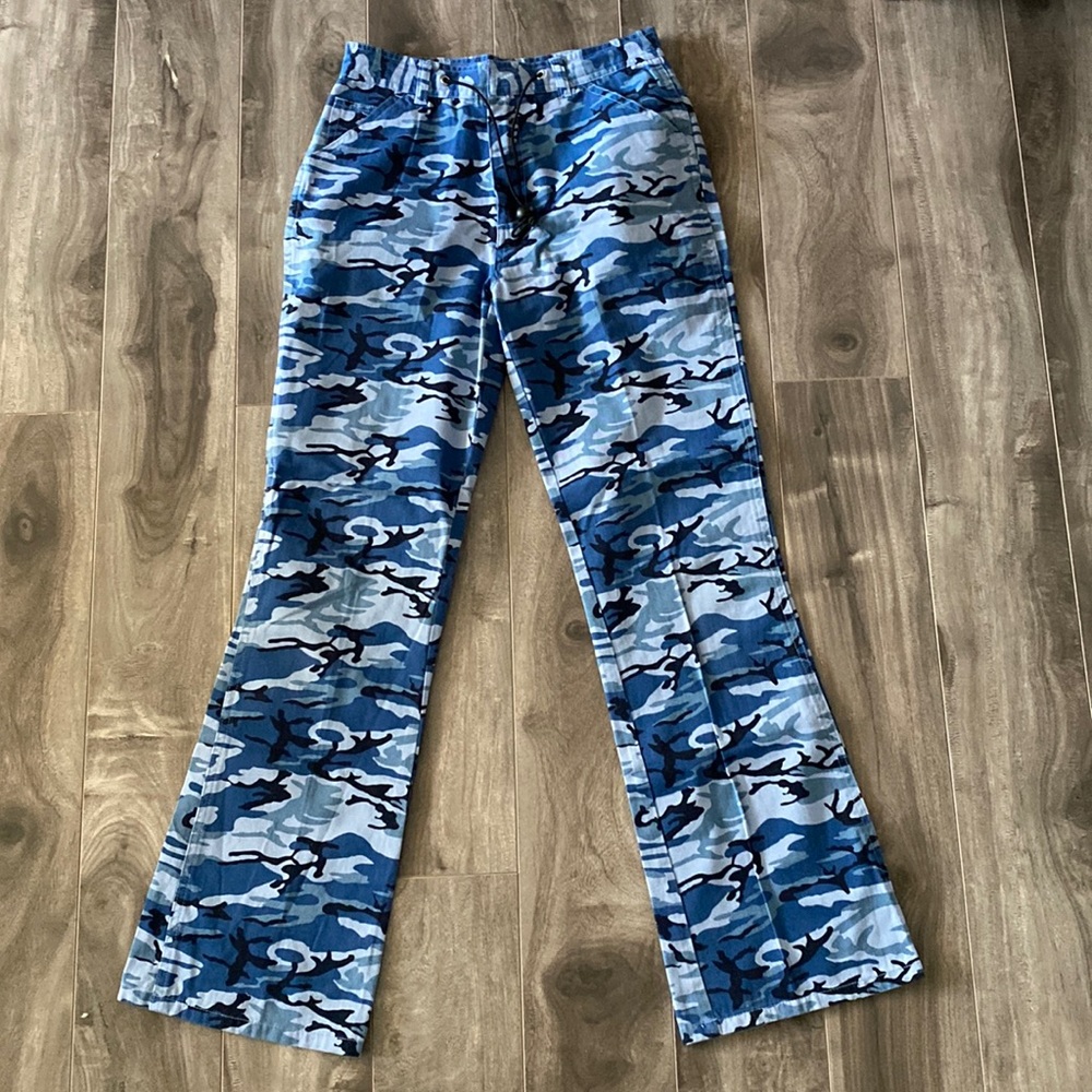 Kid’s Blue Army Print Pants
